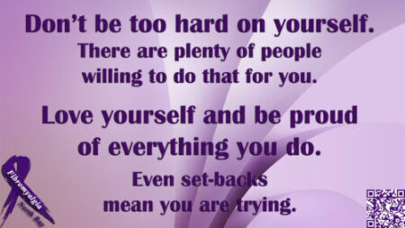 Don't be too hard on yourself